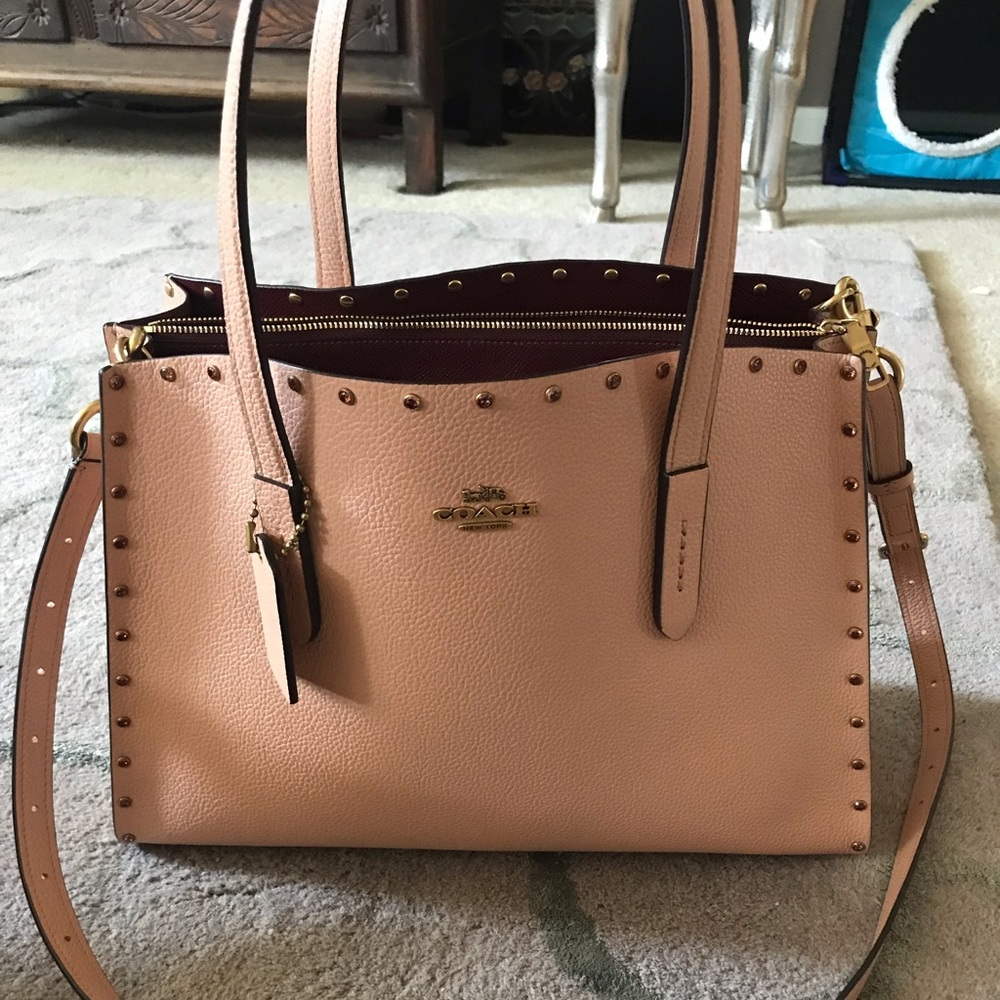 Coach crystal rivet carryall